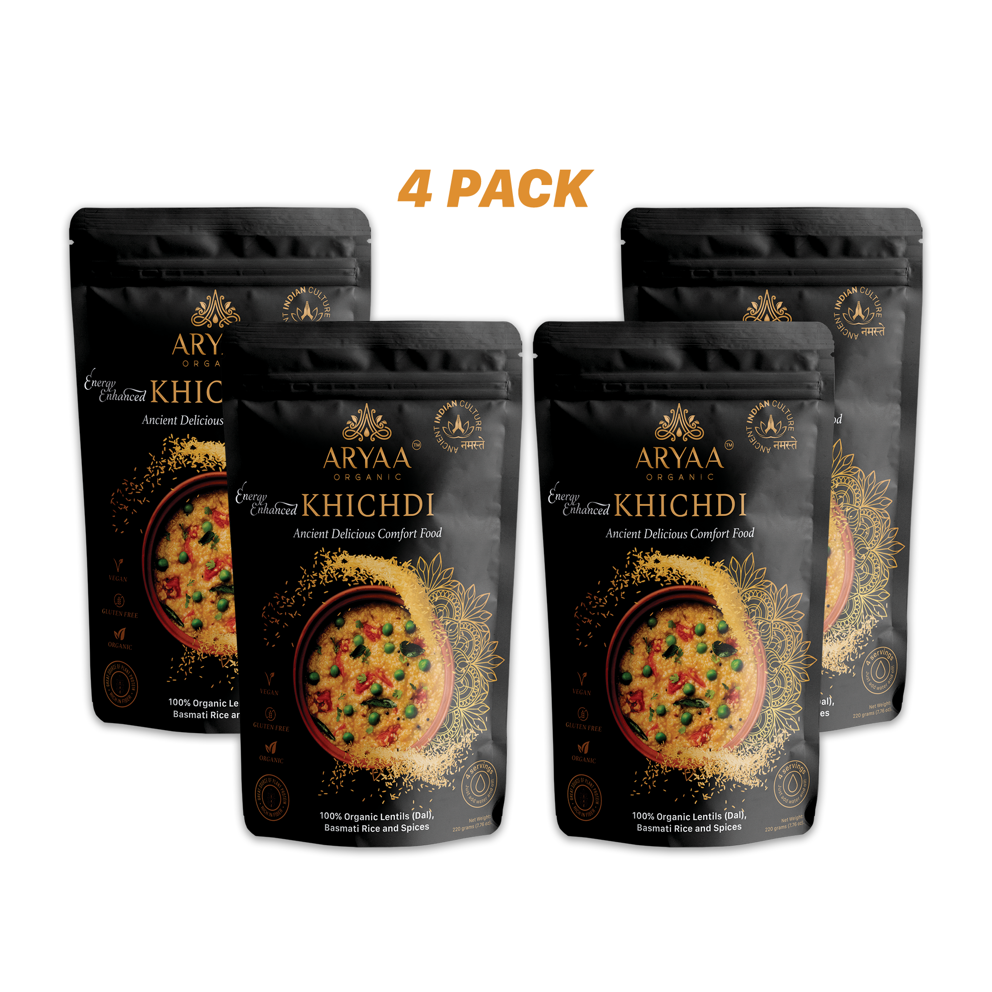 Aryaa Organic Indian Risotto -Khichdi (4 Pack)