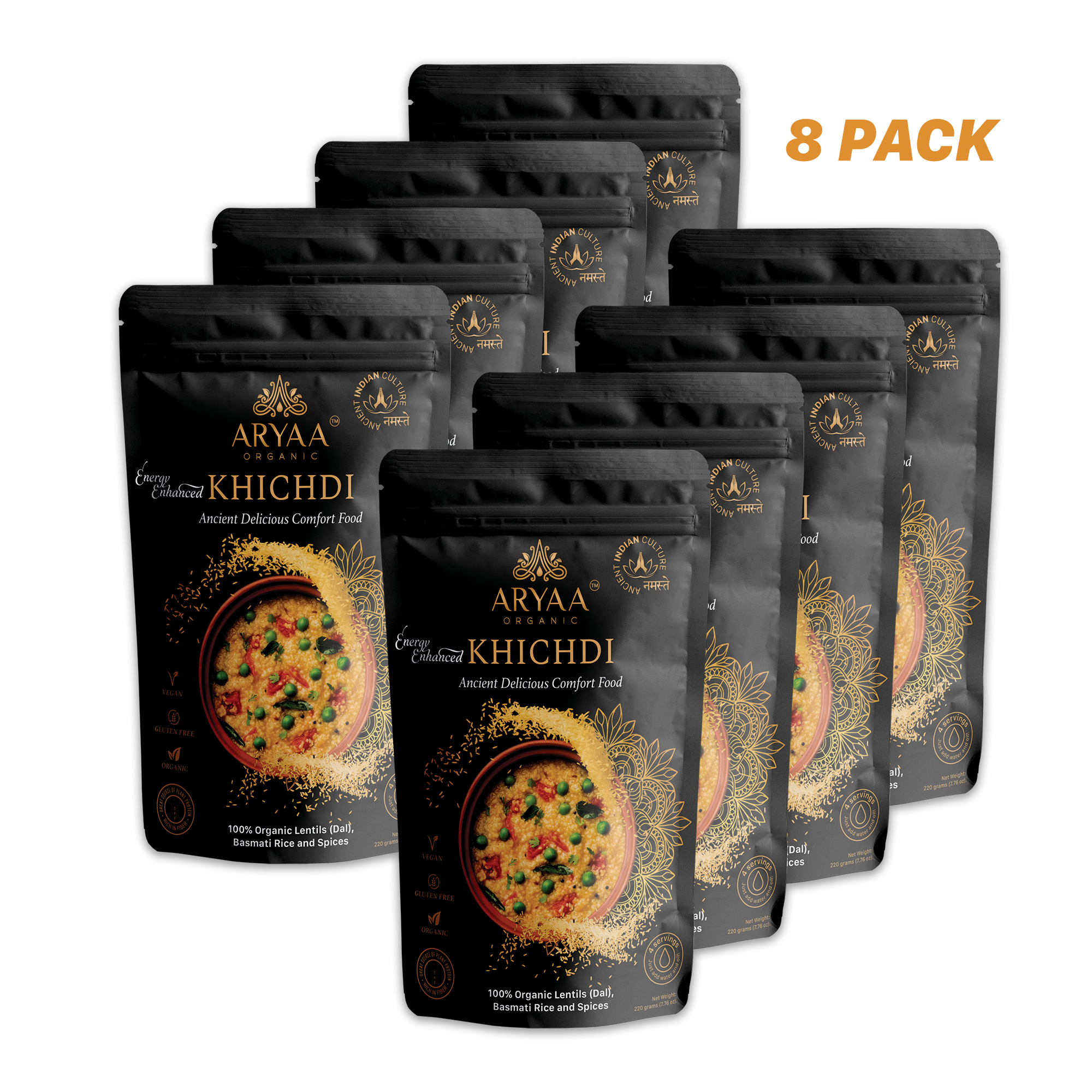 Aryaa Organic Indian Risotto-Khichdi (8 pack)