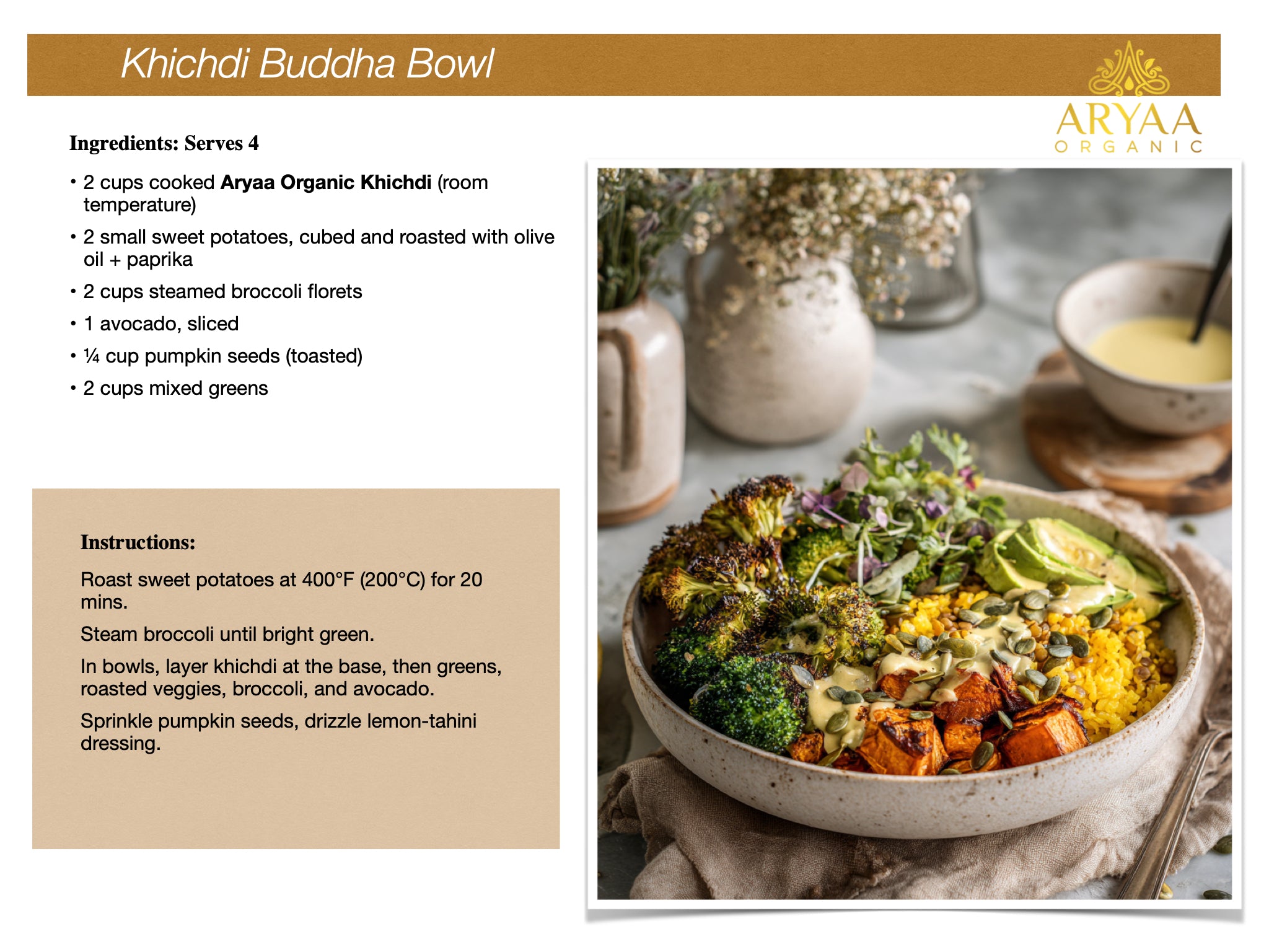 Aryaa Organic Indian Risotto-Khichdi (8 pack)