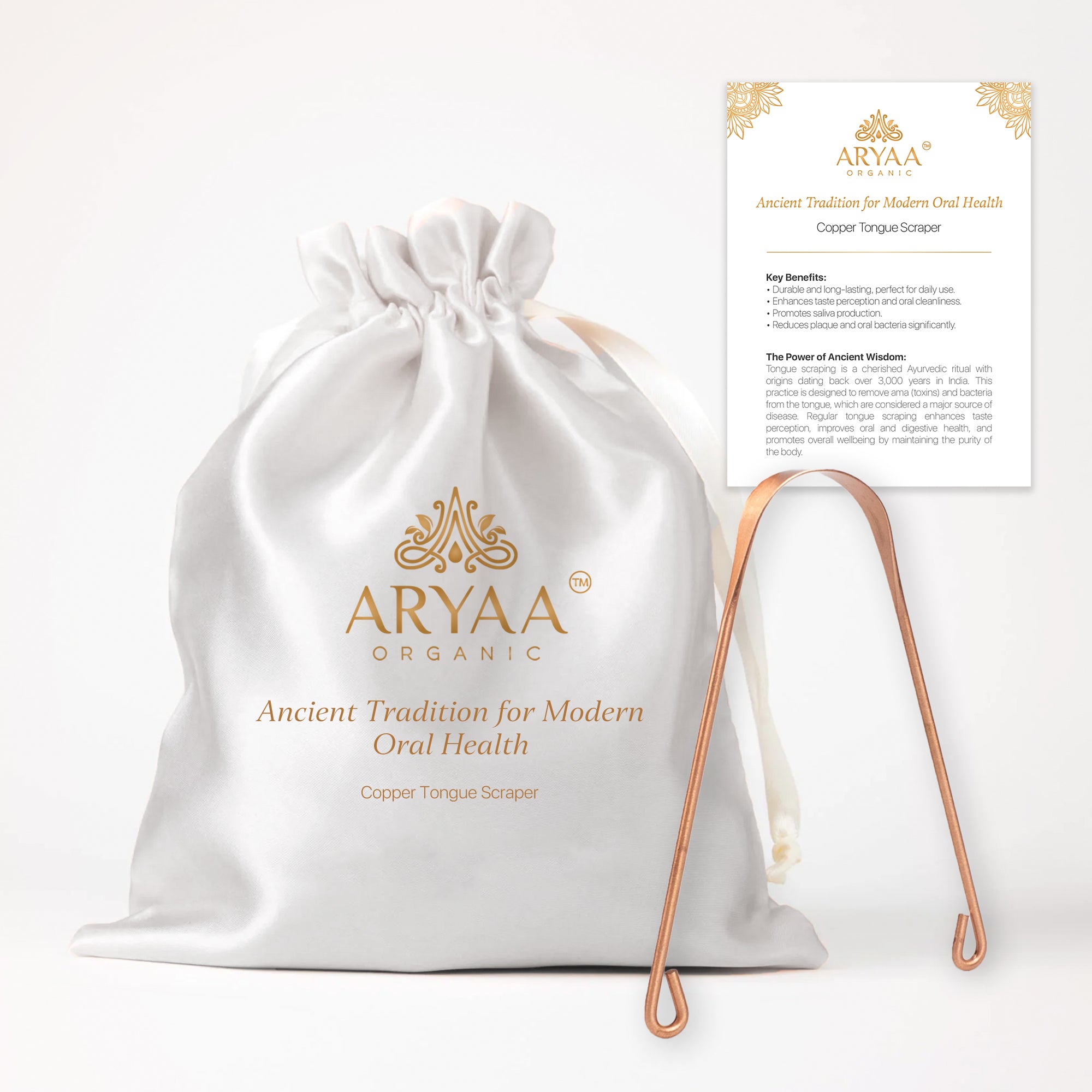 Tongue Scraper – Ayurvedic Oral Detox by Aryaa Organic