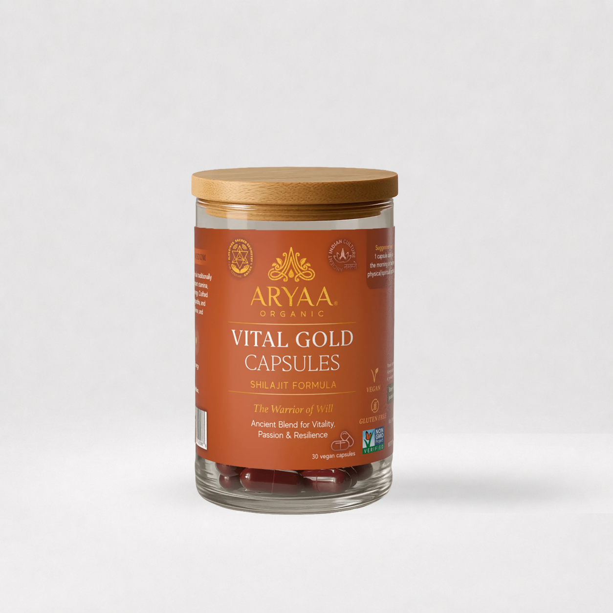 Aryaa Organic Vital Gold Capsules (Shilajit Adaptogenic Blend)