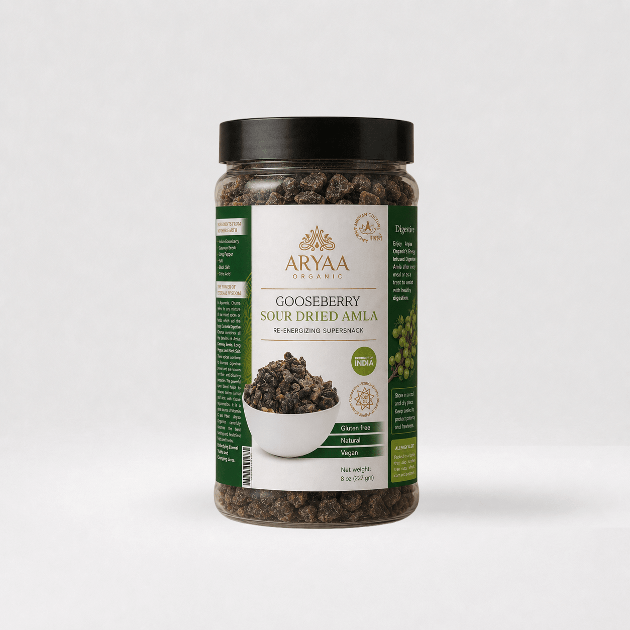 Aryaa Organic Amla -Sour Extra Dried (Indian Gooseberries) - Aryaa Organic
