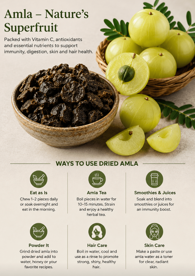 Aryaa Organic Amla Whole -Dried Indian Gooseberries (Organic) - Aryaa Organic