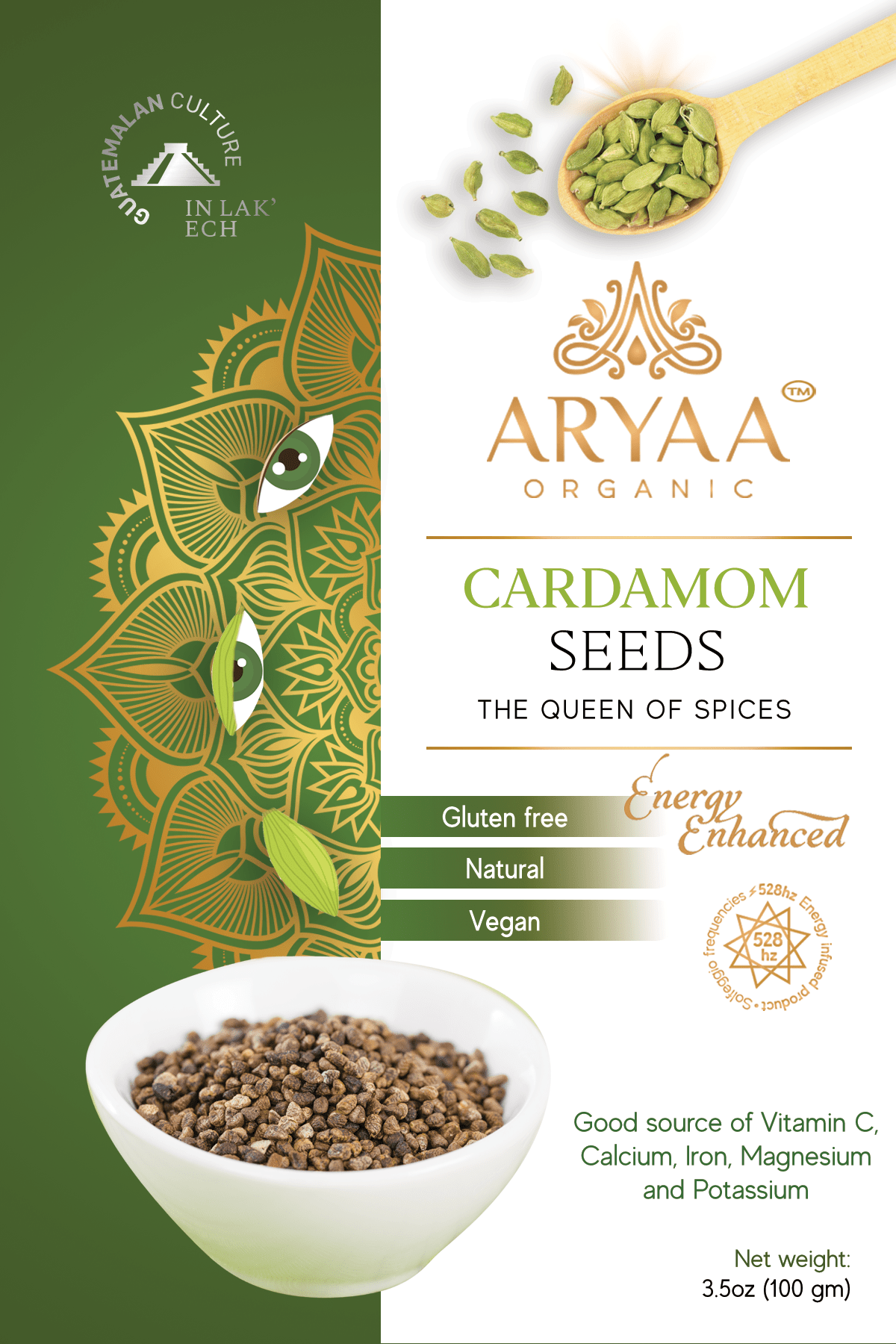 Aryaa Organic Cardamom Seeds from Guatemala - Aryaa Organic