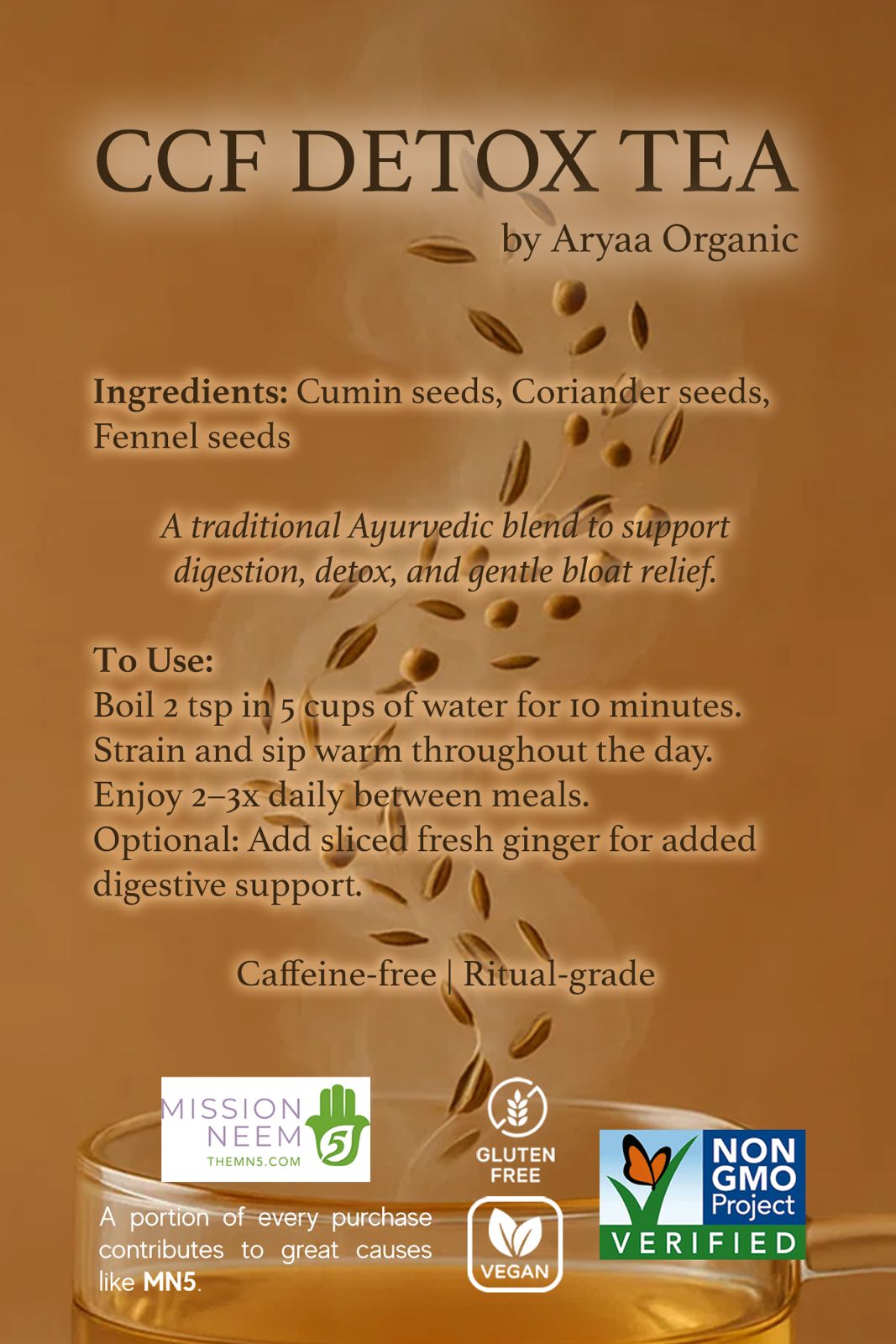 Aryaa Organic CCF Detox Tea (3pack) - Aryaa Organic