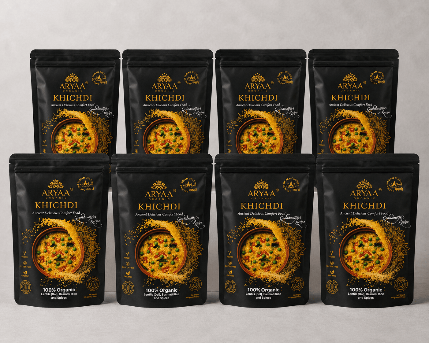 Aryaa Organic Indian Risotto-Khichdi (8 pack) - Aryaa Organic