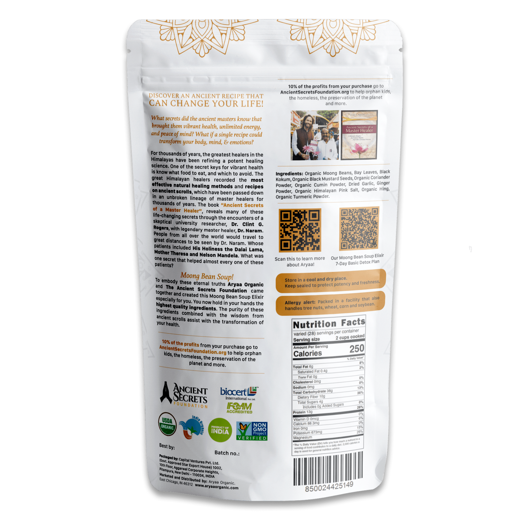 Aryaa Organic Moong Bean Soup Elixir Family Size Kit - Aryaa Organic