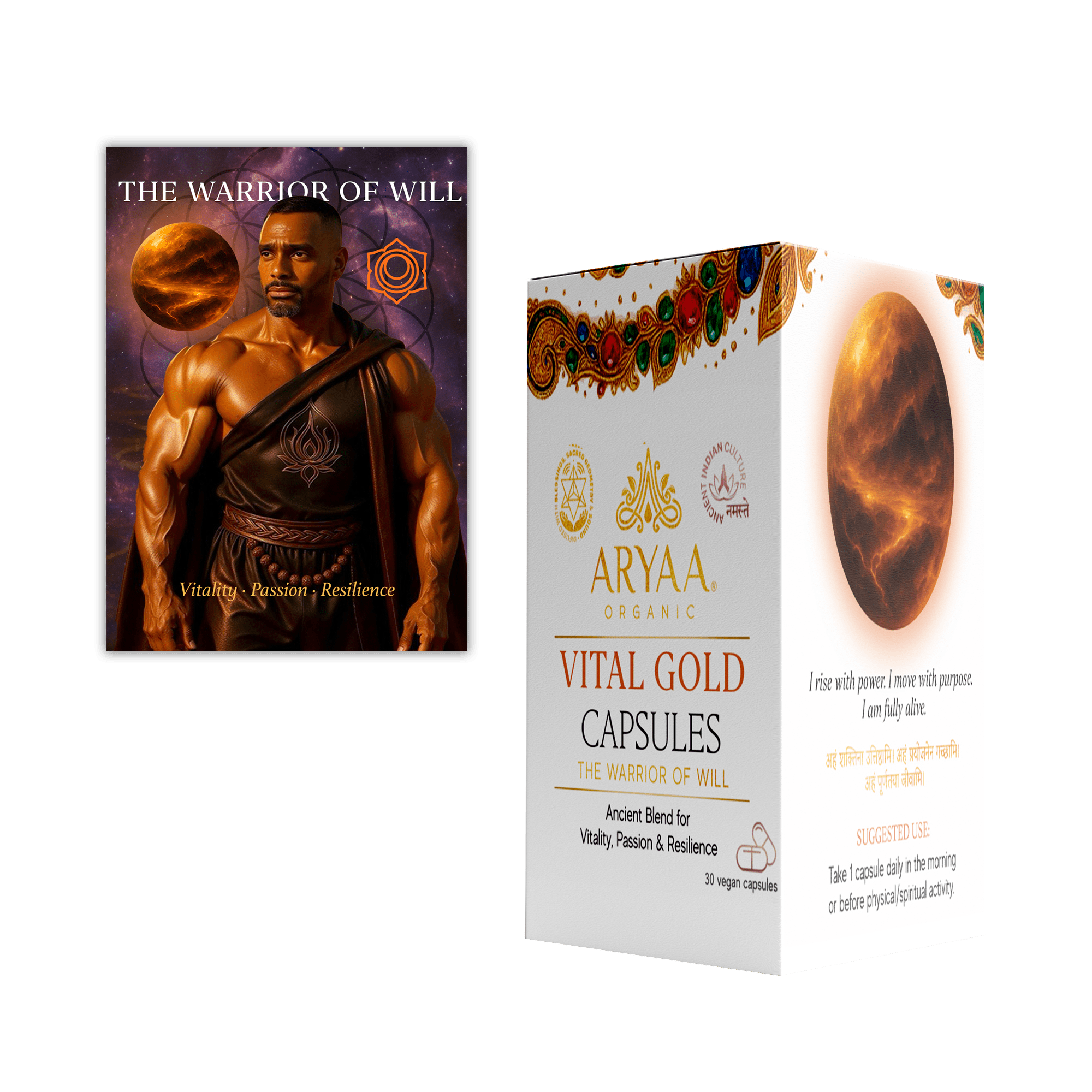Aryaa Organic Vital Gold Capsules (Shilajit Adaptogenic Blend) - Aryaa Organic