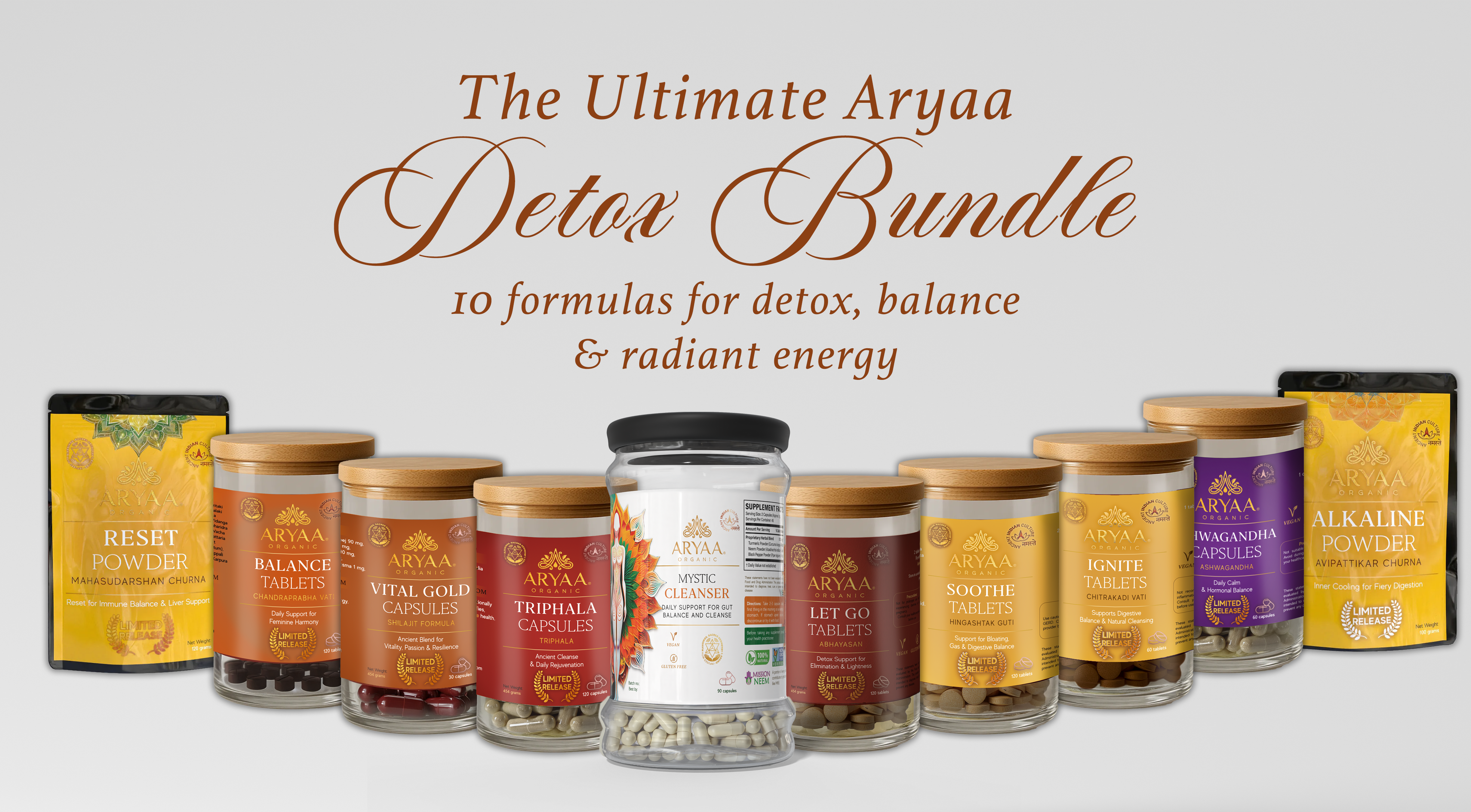 Aryaa Organic Ultimate Detox Supplement Bundle