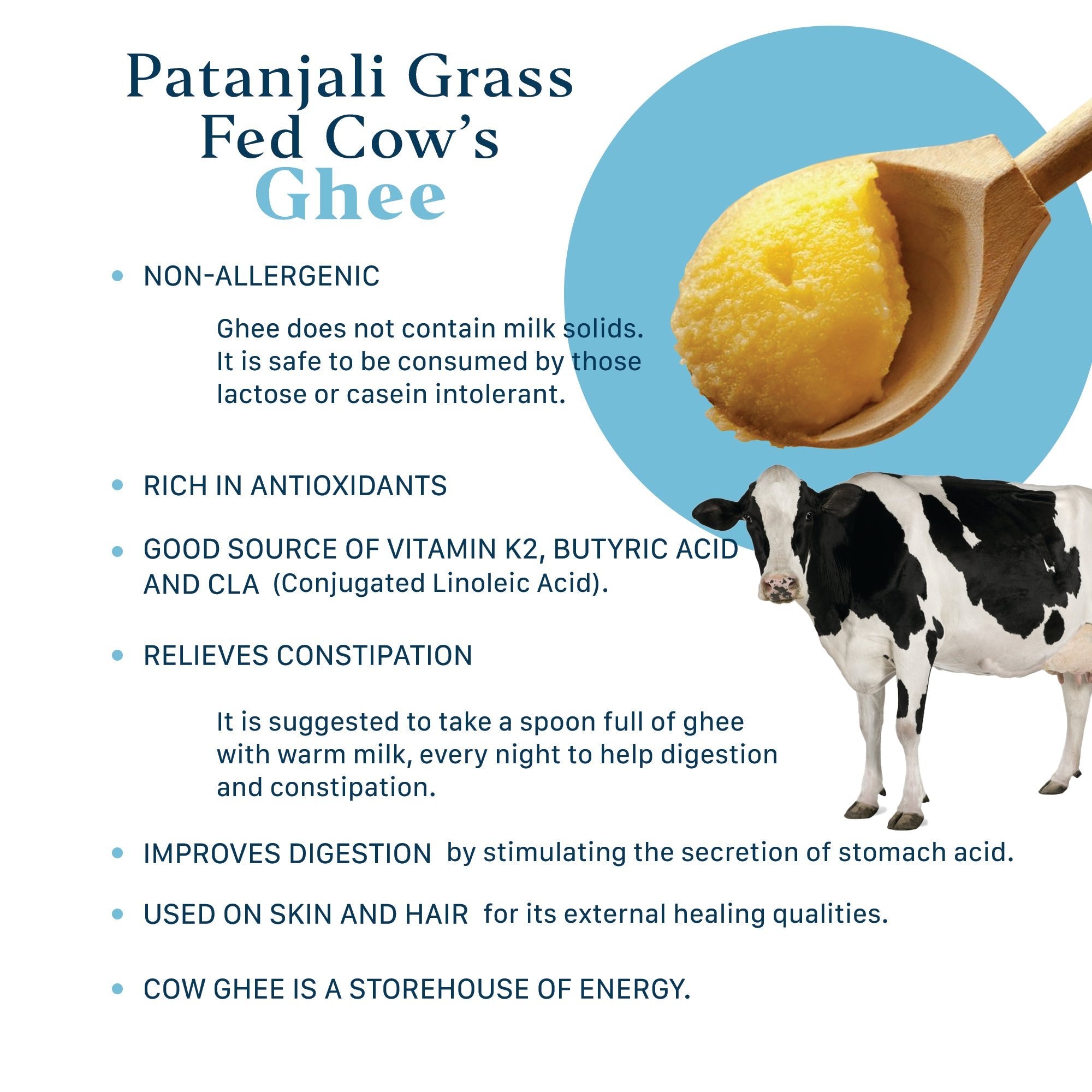 Patanjali Grass Fed Cow's Ghee - Aryaa Organic