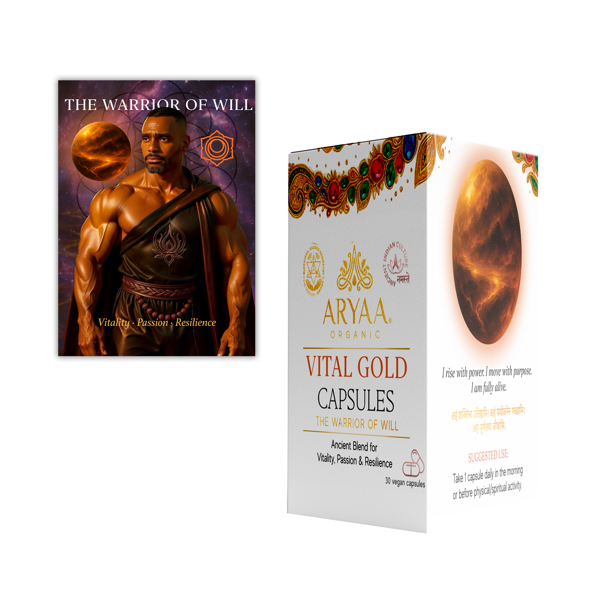 Aryaa Organic Vital Gold Capsules (Shilajit Adaptogenic Blend)