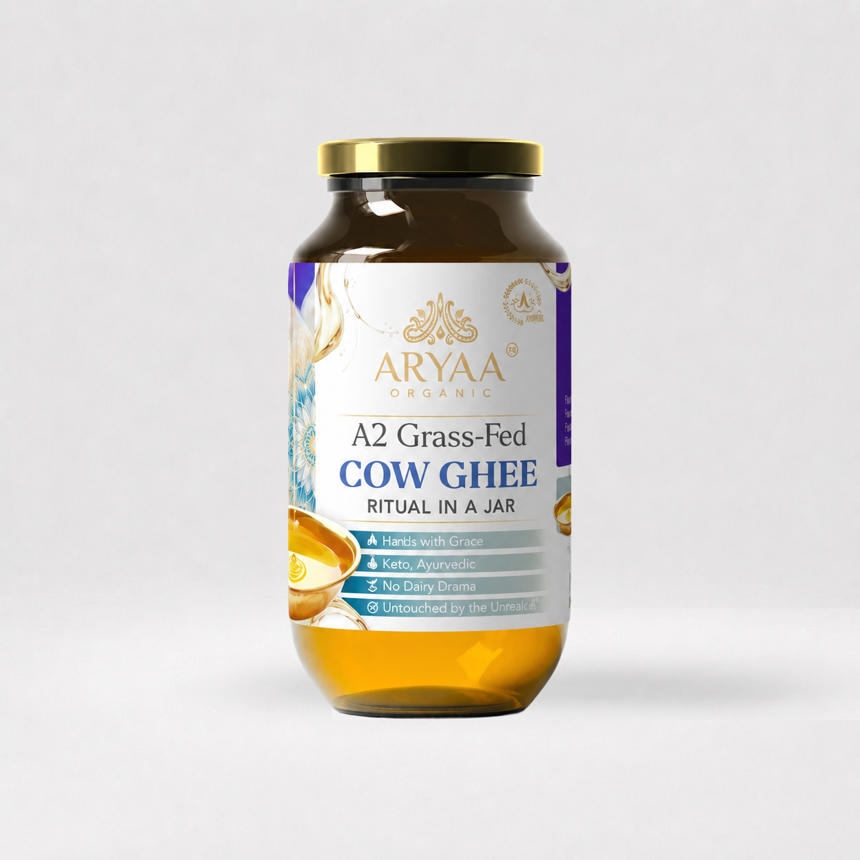 Aryaa Organic A2 Grass-Fed Ghee (1L)