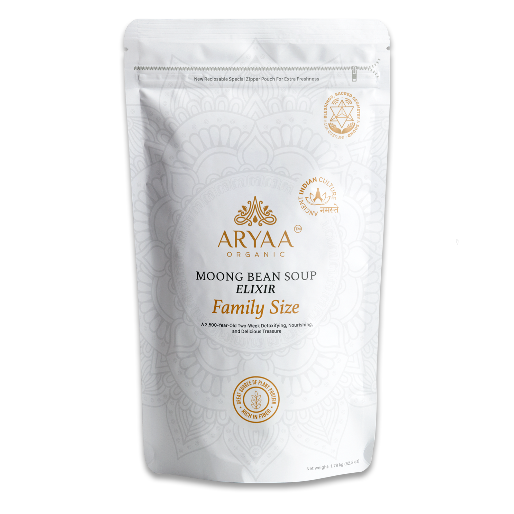 Aryaa Organic Moong Bean Soup Elixir Family Size (Refill) Kit