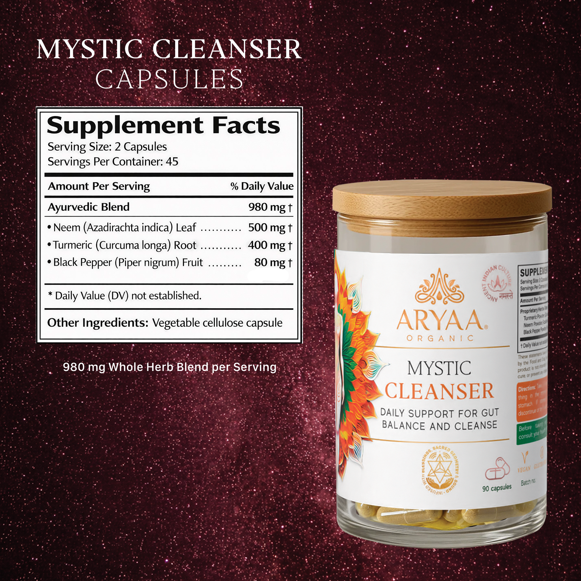 Aryaa Organic Mystic Cleanser Capsules