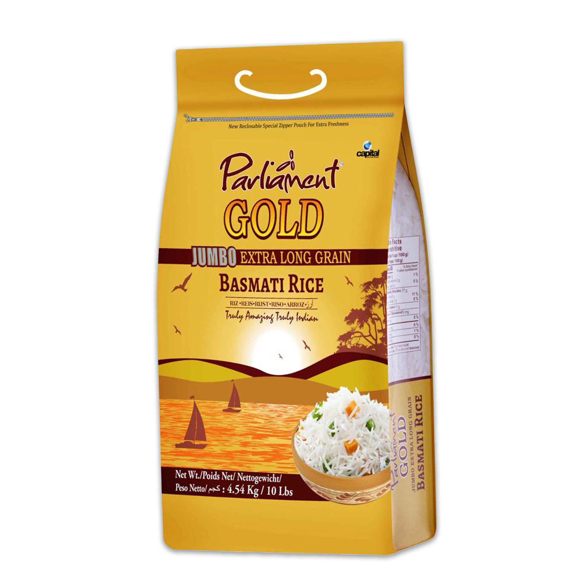 Parliament Gold Jumbo Extra Long Basmati Rice -10 lbs