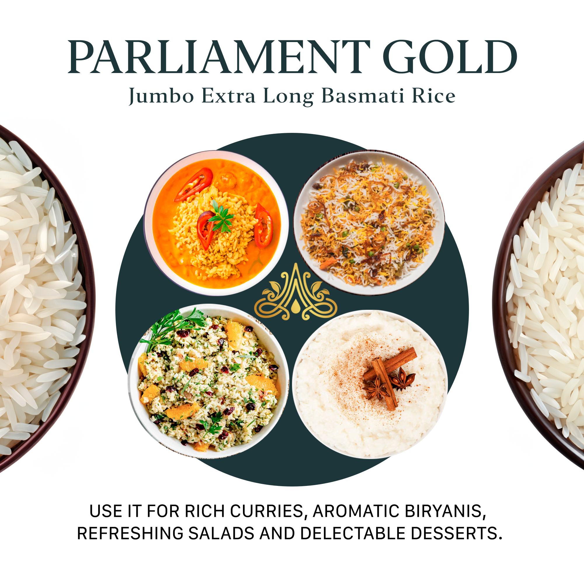 Parliament Gold Jumbo Extra Long Basmati Rice -10 lbs