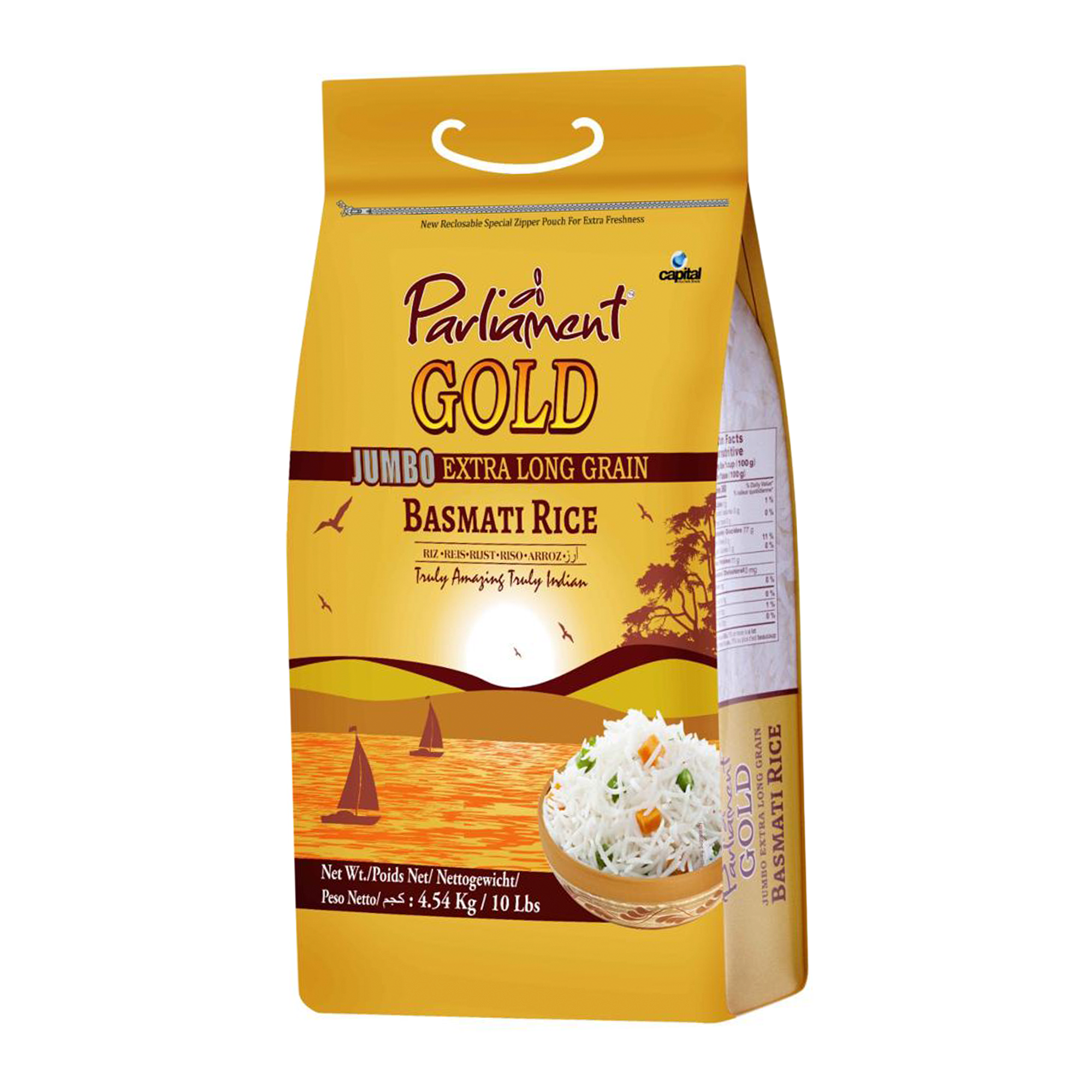 Parliament Gold Jumbo Extra Long Basmati Rice -10 lbs