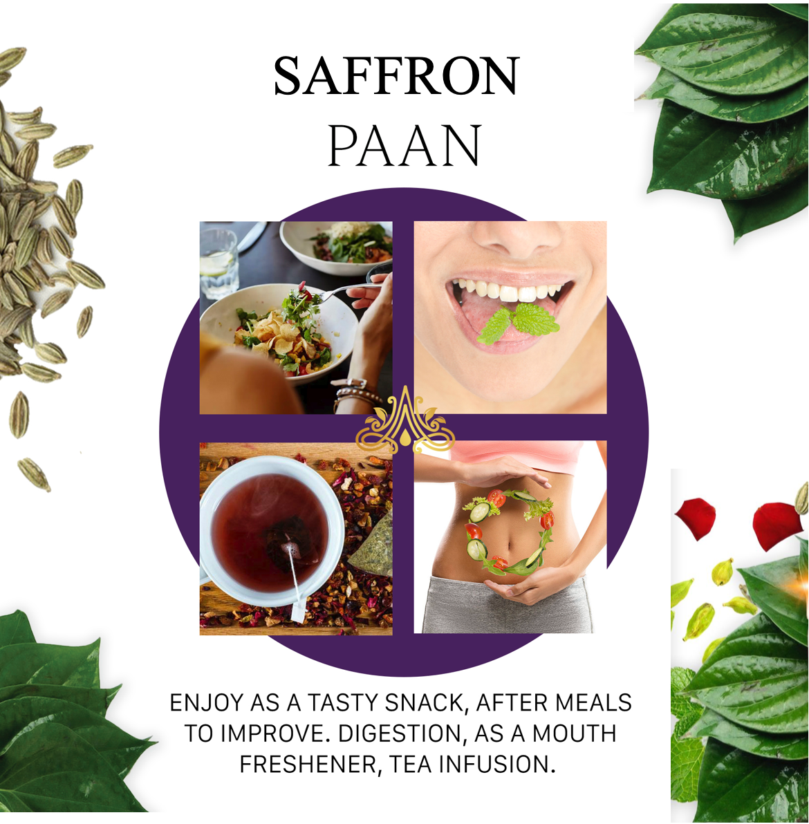 Aryaa Organic Paan - Saffron (Kesar)