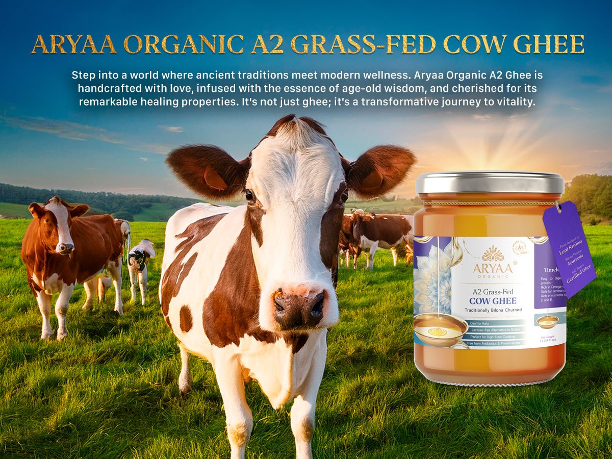 Aryaa Organic A2 Grass-Fed Ghee (1L) - Aryaa Organic