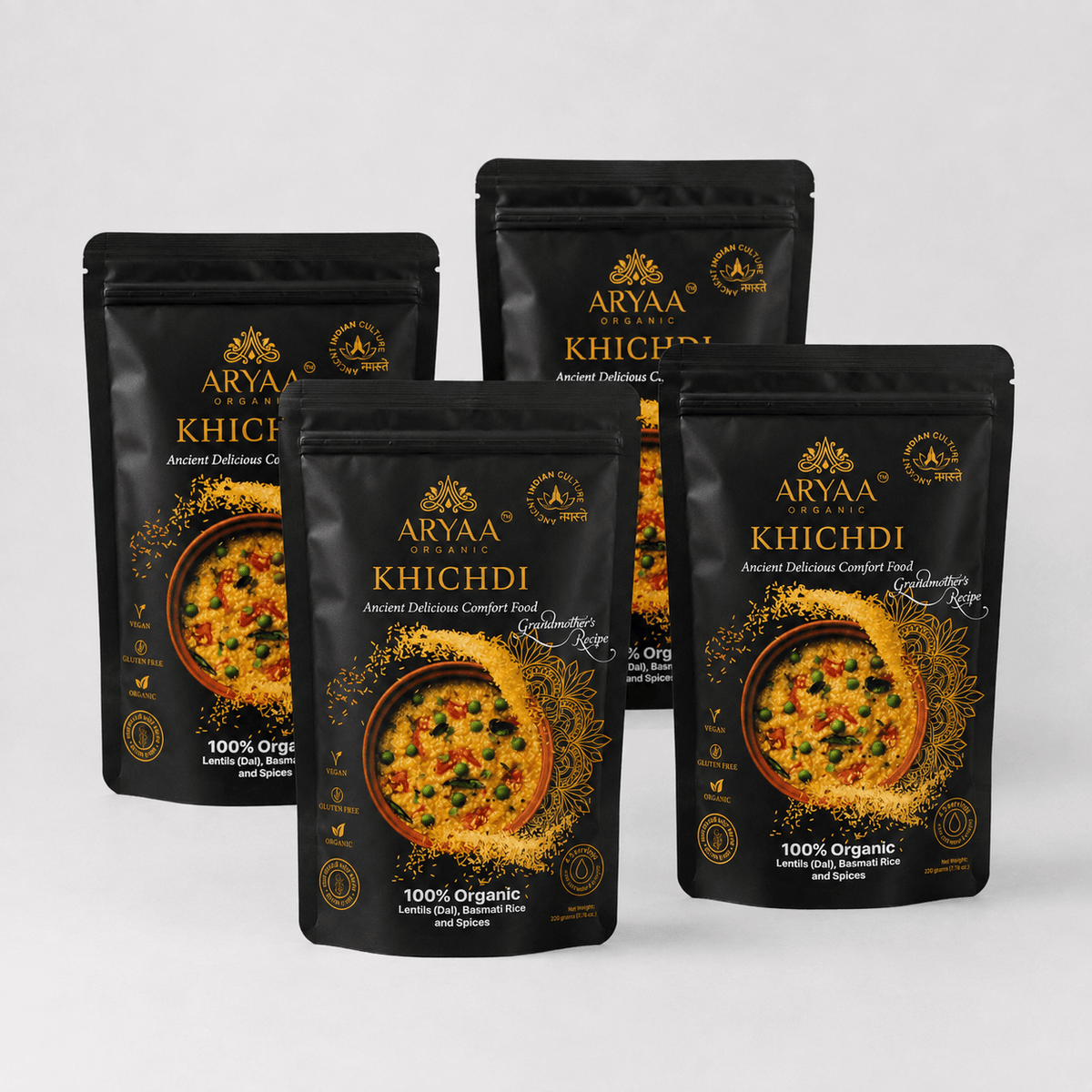 Aryaa Organic Indian Risotto -Khichdi (4 Pack) - Aryaa Organic