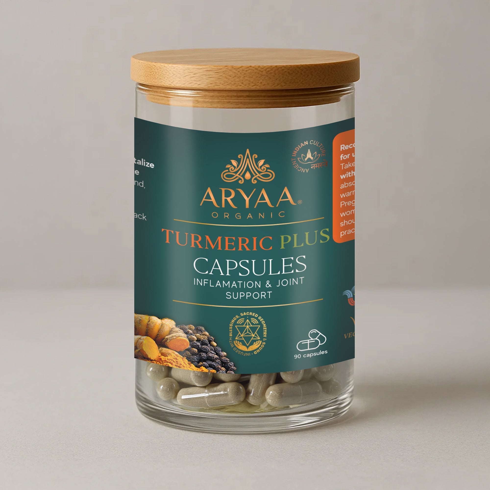 Aryaa Organic Turmeric Plus Capsules - Aryaa Organic