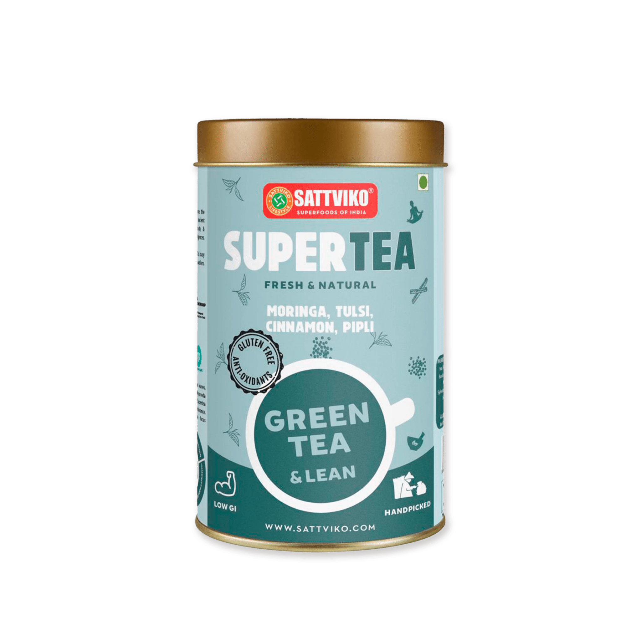 Green Tea with Moringa Tulsi, Cinnamon and Pipli - Aryaa Organic
