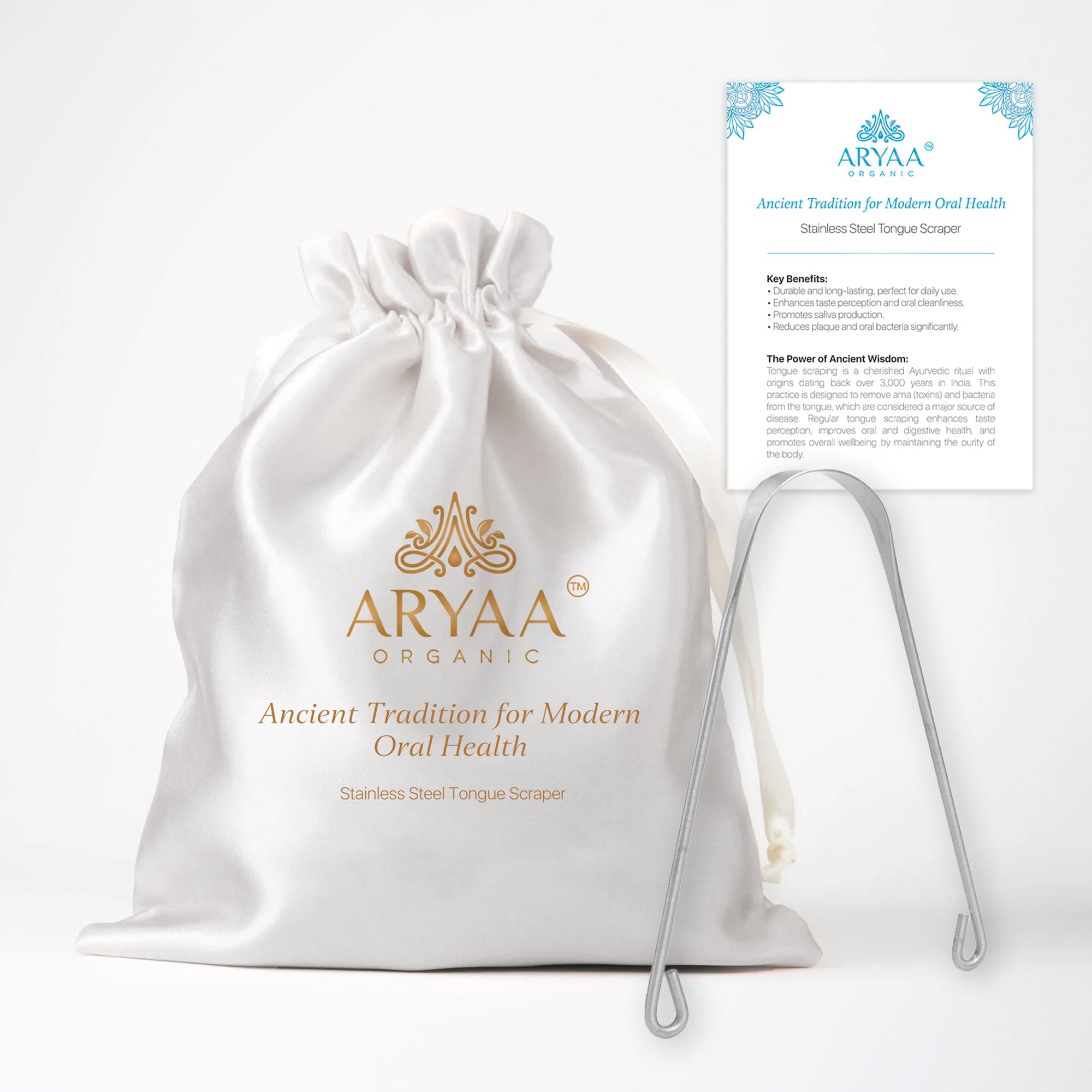 Tongue Scraper – Ayurvedic Oral Detox by Aryaa Organic - Aryaa Organic