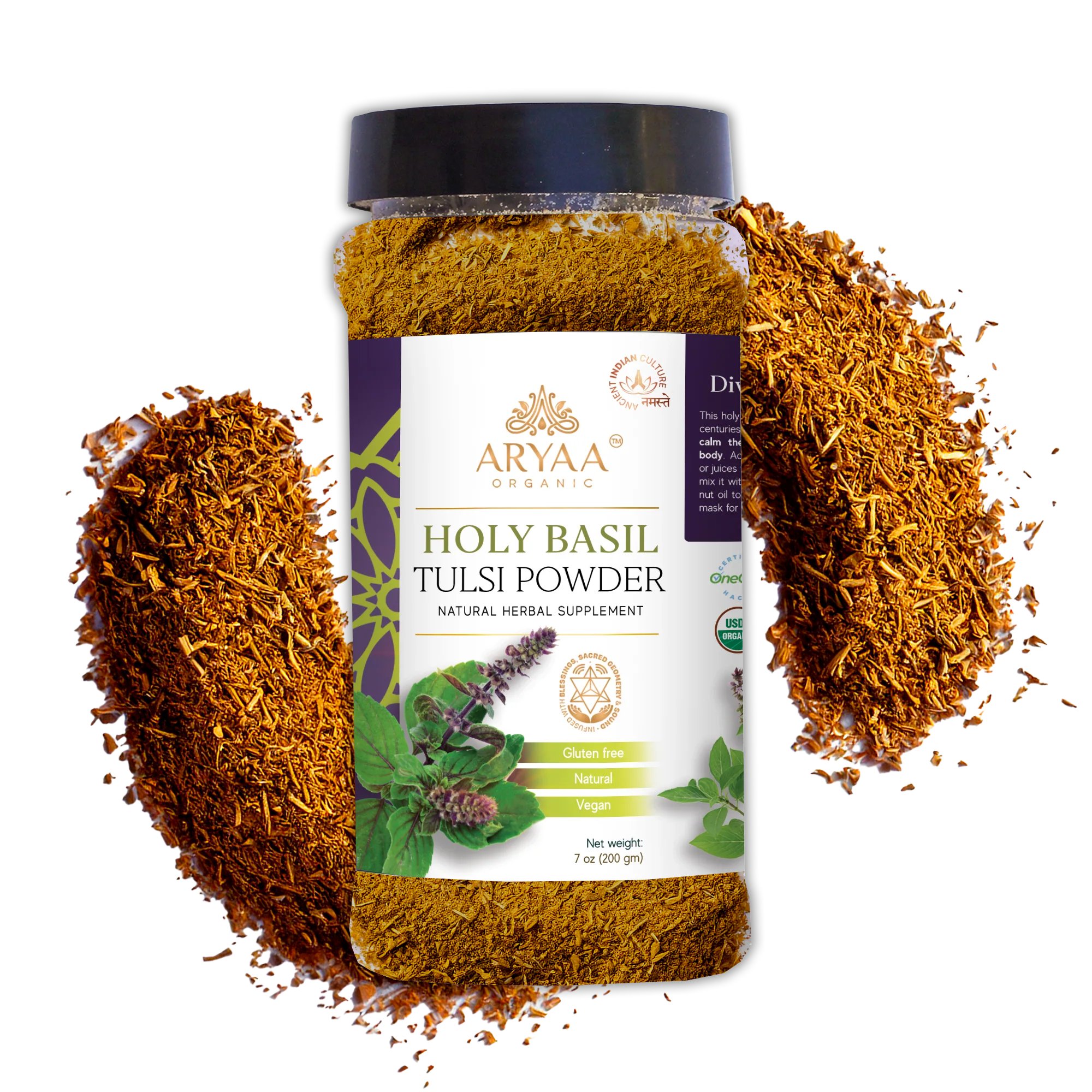 Aryaa Organic Holy Basil Powder - Tulsi (Organic)