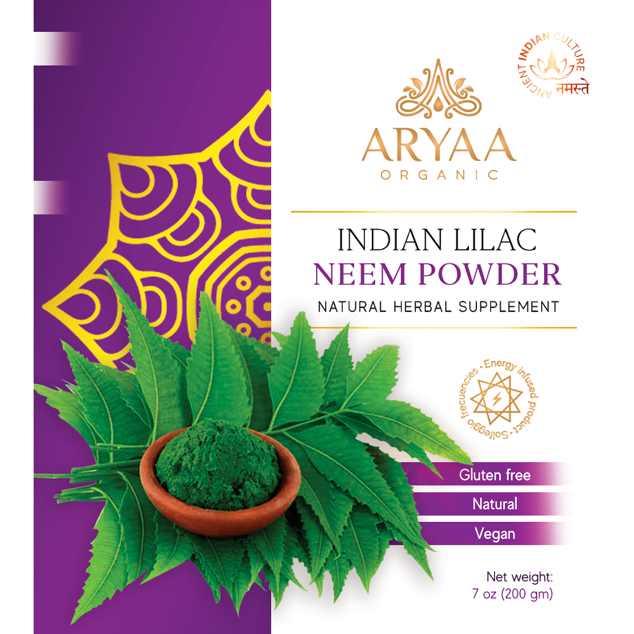 Aryaa Organic Neem Powder (Organic Indian Lilac)