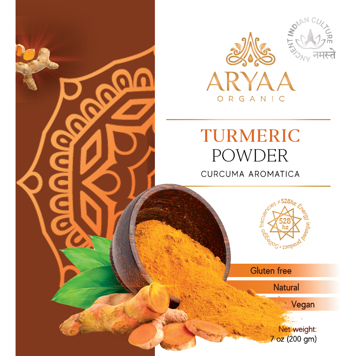 Aryaa Organic Turmeric Powder (Organic)- Energy Infused